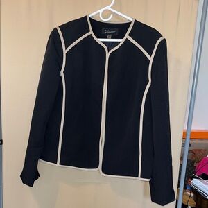 Black Label Women's Top with Cream Trim